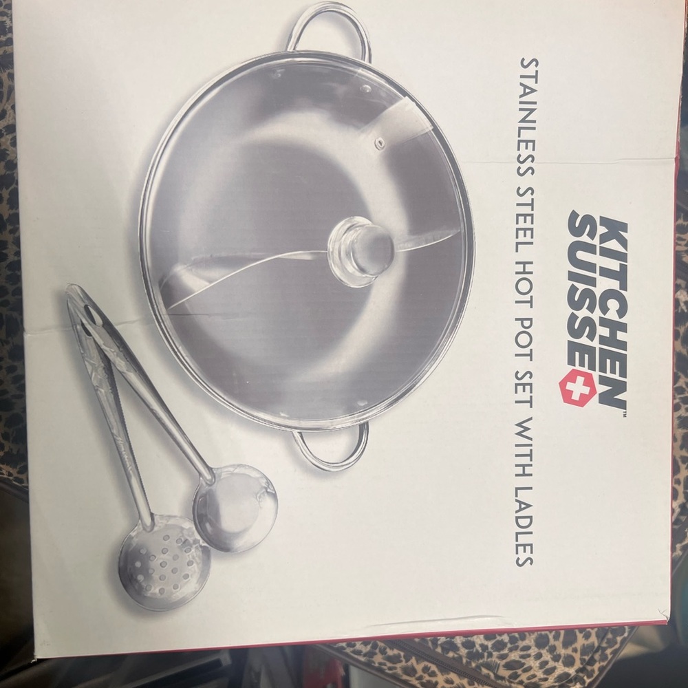Kitchen Suisse Stainless Steel Hot Pot Set with Ladles
